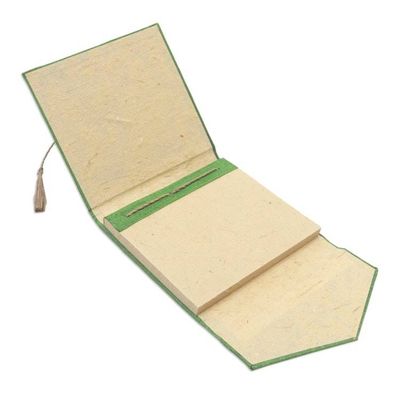 Alternate image for Handcrafted Green Natural Fiber Notebook from Bali Green Voyage
