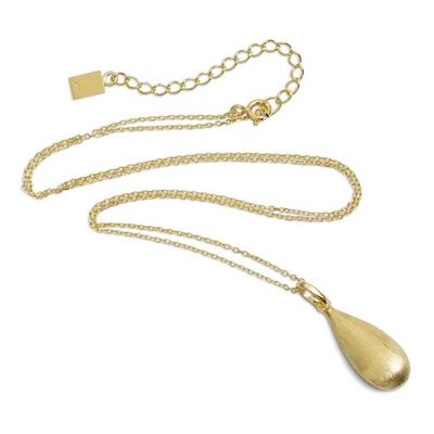 Alternate image for 18k Gold-Plated Drop-Shaped Brushed-Satin Pendant Necklace The Immortal Splendor