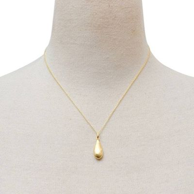 Alternate image for 18k Gold-Plated Drop-Shaped Brushed-Satin Pendant Necklace The Immortal Splendor