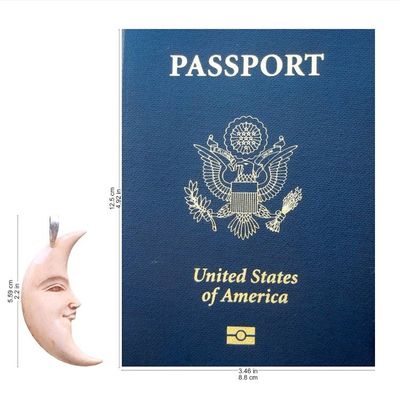 Alternate image for Hand Carved Balinese Moon Necklace in Leather and Bone Serene Crescent Moon