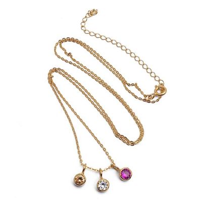 Alternate image for 4-Carat 18k Gold-Plated Three-Pendant Necklace from Bali Petite Charms