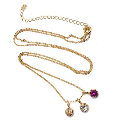 Alternate image for 4-Carat 18k Gold-Plated Three-Pendant Necklace from Bali Petite Charms