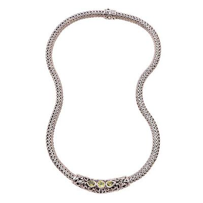 Alternate image for Faceted Peridot Pendant Necklace from Bali Warrior Queen