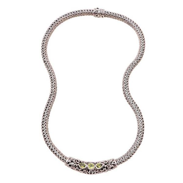 Alternate image for Faceted Peridot Pendant Necklace from Bali Warrior Queen