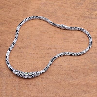 Alternate image for Faceted Peridot Pendant Necklace from Bali Warrior Queen