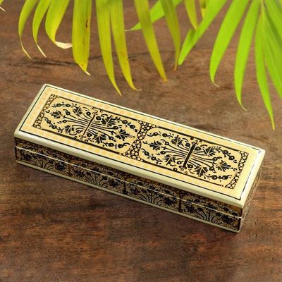 Alternate image for Hand Crafted Papier Mache and Wood Decorative Box Srinagar Charm