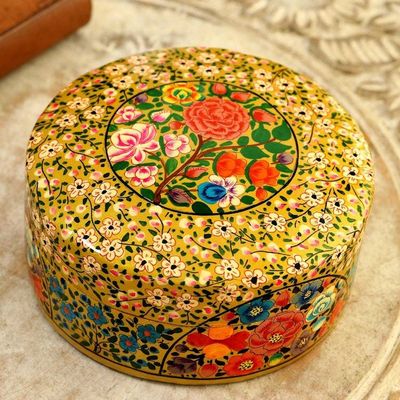 Alternate image for Floral Decorative Papier Mache Box from India Kashmir Blooms