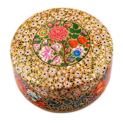 Alternate image for Floral Decorative Papier Mache Box from India Kashmir Blooms