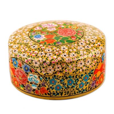 Alternate image for Floral Decorative Papier Mache Box from India Kashmir Blooms