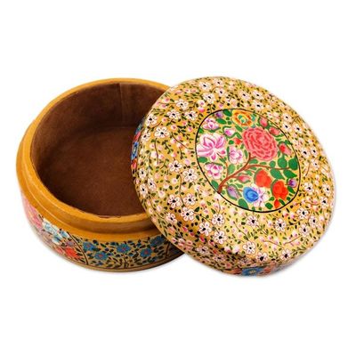 Alternate image for Floral Decorative Papier Mache Box from India Kashmir Blooms