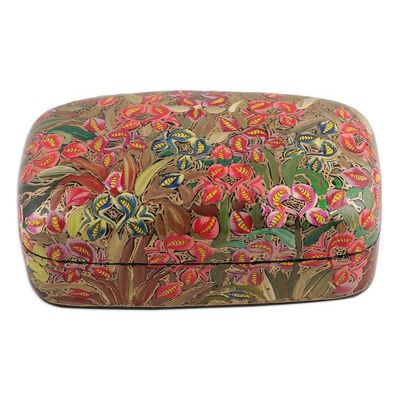 Alternate image for Hand-Painted Wood Papier Mache Floral  Leaf Decorative Box Floral Glam
