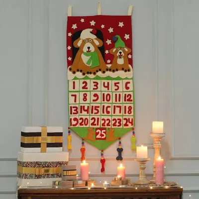 Primary image for Christmas-Themed Dog-Inspired Wool Felt Advent Calendar Woof  Wonder