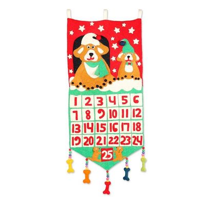Alternate image for Christmas-Themed Dog-Inspired Wool Felt Advent Calendar Woof  Wonder