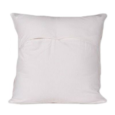 Alternate image for Bollywood-Inspired Embroidered Cotton Cushion Cover Pair Exquisite Blossoms