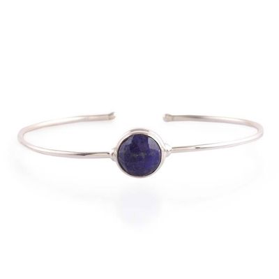 Alternate image for 5-Carat Lapis Lazuli Stone and Sterling Silver Cuff Bracelet True Self