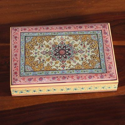 Alternate image for Spring-Themed Polished Hand-Painted Wood Decorative Box Arcadian Garden