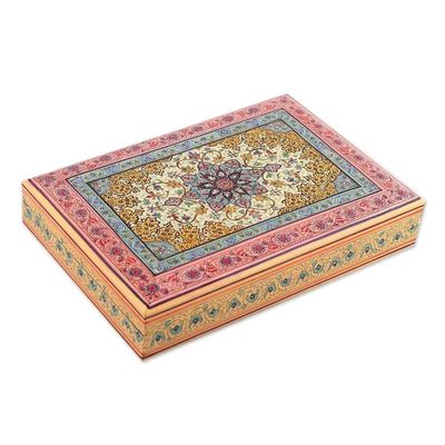 Alternate image for Spring-Themed Polished Hand-Painted Wood Decorative Box Arcadian Garden