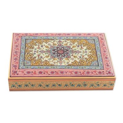 Alternate image for Spring-Themed Polished Hand-Painted Wood Decorative Box Arcadian Garden