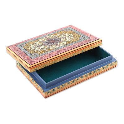 Alternate image for Spring-Themed Polished Hand-Painted Wood Decorative Box Arcadian Garden
