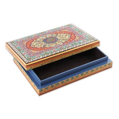 Alternate image for Classic Hand-Painted Wood Decorative Box Crafted in India Persian Dreams