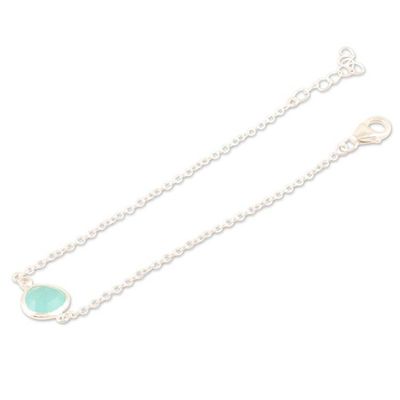 Alternate image for Handmade Sterling Silver Chalcedony Pendant Bracelet South Seas