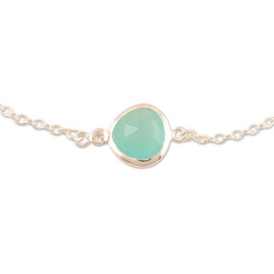 Alternate image for Handmade Sterling Silver Chalcedony Pendant Bracelet South Seas