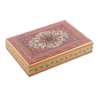 Alternate image for Spring-Inspired Weeping Willow Wood Box in Crimson Hues Crimson Petals