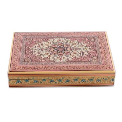Alternate image for Spring-Inspired Weeping Willow Wood Box in Crimson Hues Crimson Petals