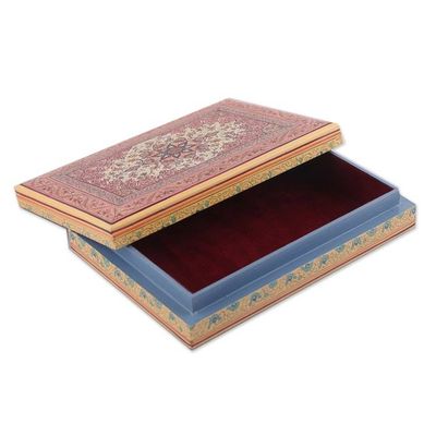 Alternate image for Spring-Inspired Weeping Willow Wood Box in Crimson Hues Crimson Petals