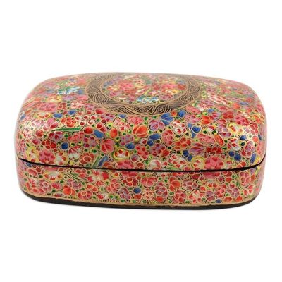Alternate image for Hand Made Decorative Papier Mache Box from India Kashmir Cheer in Rainbow