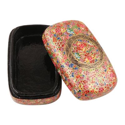 Alternate image for Hand Made Decorative Papier Mache Box from India Kashmir Cheer in Rainbow