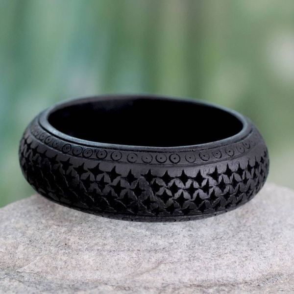 Alternate image for Indian Style Mango Wood Bangle Bracelet Persian Star