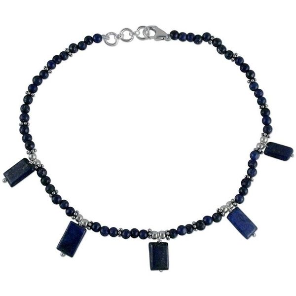 Alternate image for Lapis lazuli anklet Sky Princess
