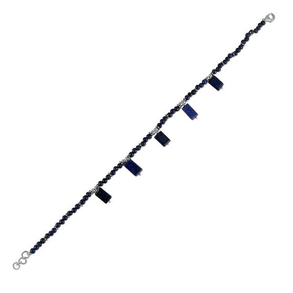 Alternate image for Lapis lazuli anklet Sky Princess