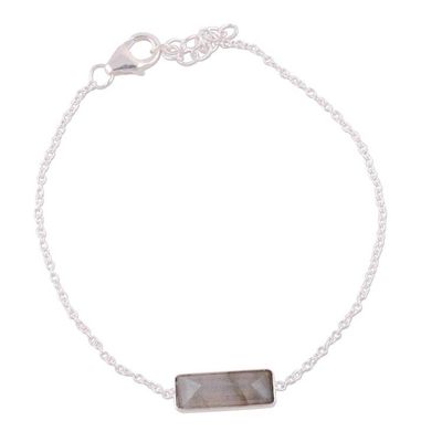 Alternate image for Labradorite and 925 Silver Pendant Bracelet from India Elegant Prism
