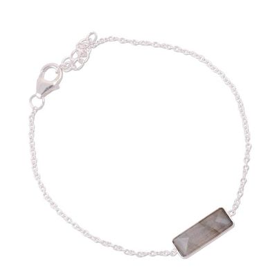 Alternate image for Labradorite and 925 Silver Pendant Bracelet from India Elegant Prism