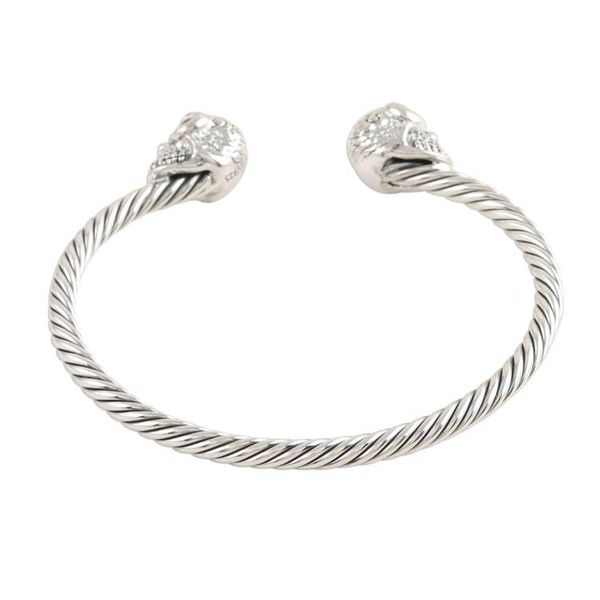 Alternate image for Artisan Crafted Skull Cuff Bracelet from India Twin Skulls