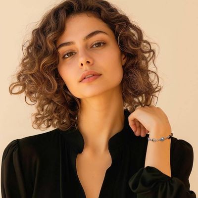 Alternate image for Polished Faceted Multi-Gemstone Link Bracelet from India Sparkling Spell