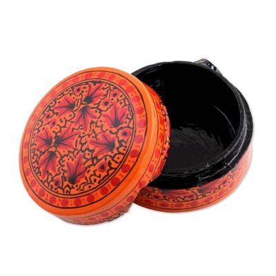 Alternate image for Hand Painted Papier Mache Decorative Box from India Alluring Delight