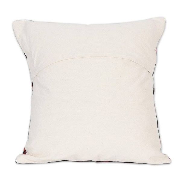 Alternate image for Pair of Chain-Stitched Geometric Cotton Cushion Covers Abstract Fountain