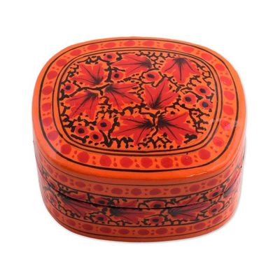 Alternate image for Hand Painted Papier Mache Decorative Box from India Graceful Delight