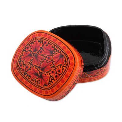 Alternate image for Hand Painted Papier Mache Decorative Box from India Graceful Delight