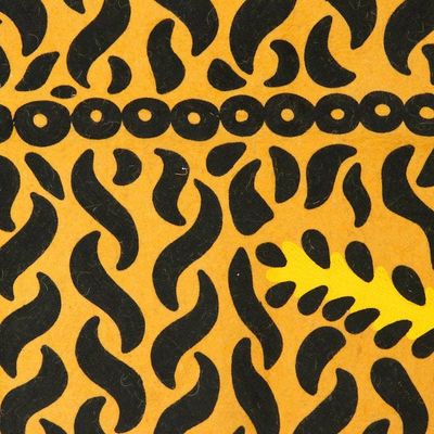 Alternate image for Tiger-Shaped Chain-Stitched Handcrafted Wool Area Rug Regal Tiger