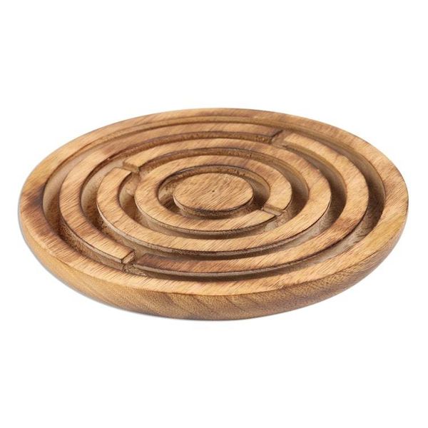 Alternate image for Hand Made Mango Wood Labyrinth Board Game Maze Fantasy