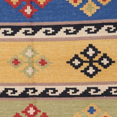 Alternate image for Hand Made Wool Area Rug from India 4 x 6 New Home