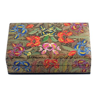 Alternate image for Floral Hand-Painted Colorful Papier Mache Decorative Box Colorful Spring