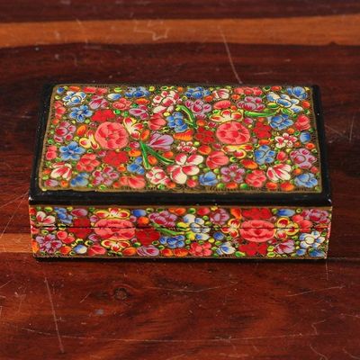 Alternate image for Spring-Themed Hand-Painted Papier Mache Decorative Box Blossoms from the Valley