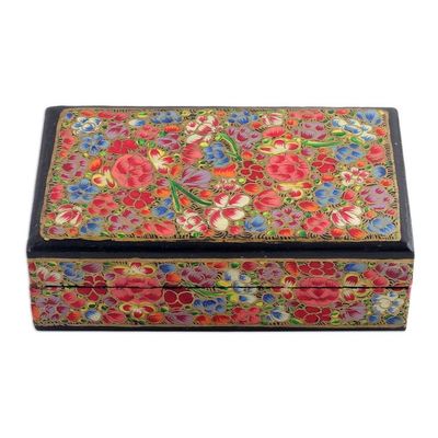 Alternate image for Spring-Themed Hand-Painted Papier Mache Decorative Box Blossoms from the Valley
