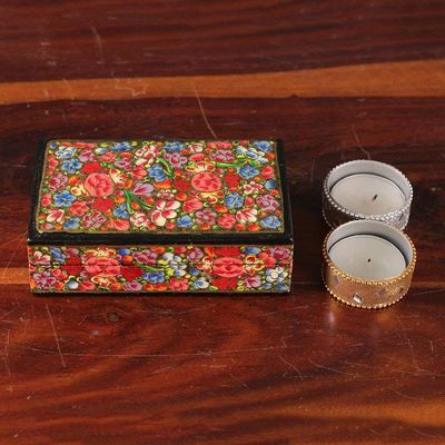 Alternate image for Spring-Themed Hand-Painted Papier Mache Decorative Box Blossoms from the Valley