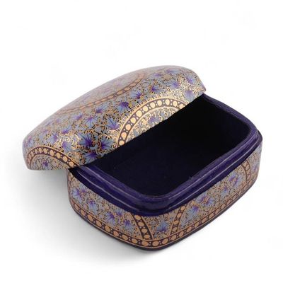 Alternate image for Floral Papier Mache and Wood Decorative Box Painted by Hand Lovely Garden